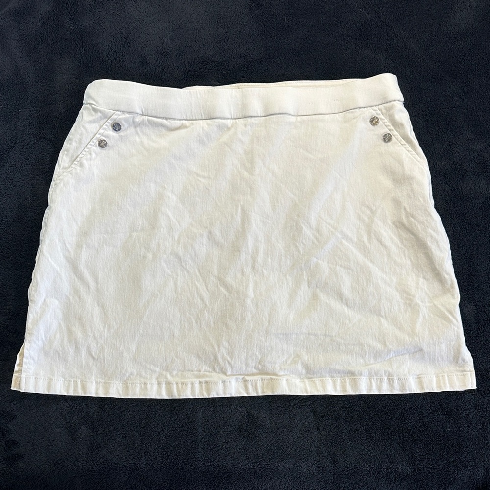 Rafaella White Stretch Summer Skirt Skort XXL